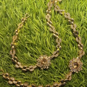Premium Zircon Sunflower Gold-Plated Bracelet Single Piece