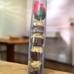 Ferry Rose Chocolate Cylinder with Red Rose