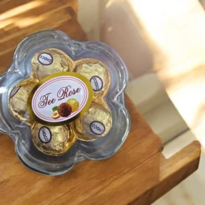 Tee Rose Flower-Shaped Chocolate Gift Box Hazelnut Truffle Set