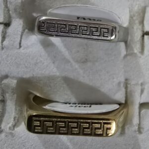 Premium Stainless Steel Greek Key Rings